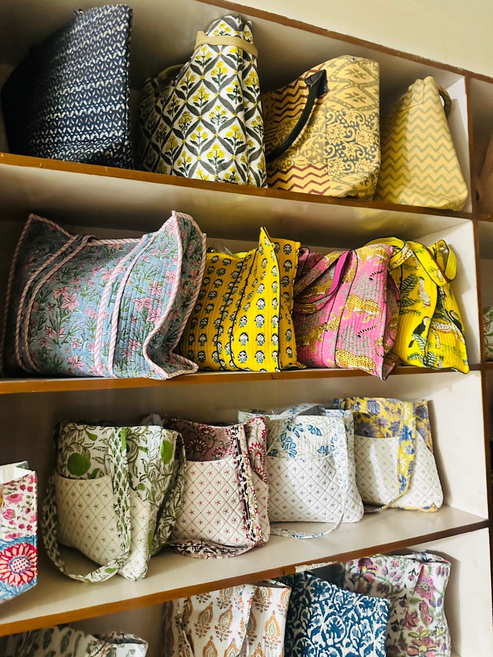 Authentic Jaipur Hand Block Cotton Bags